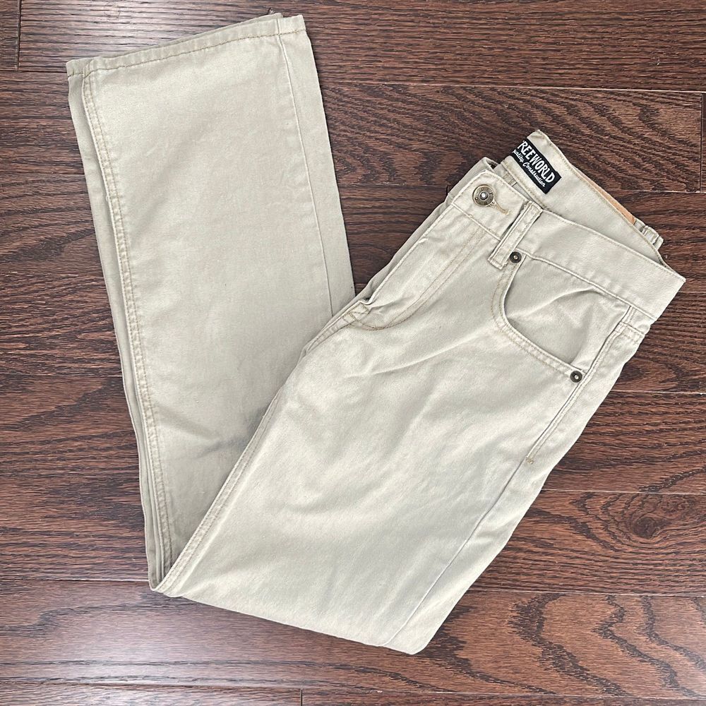 Boys Youth FreeWorld Messenger‎ Khaki Pants. Size 14/27